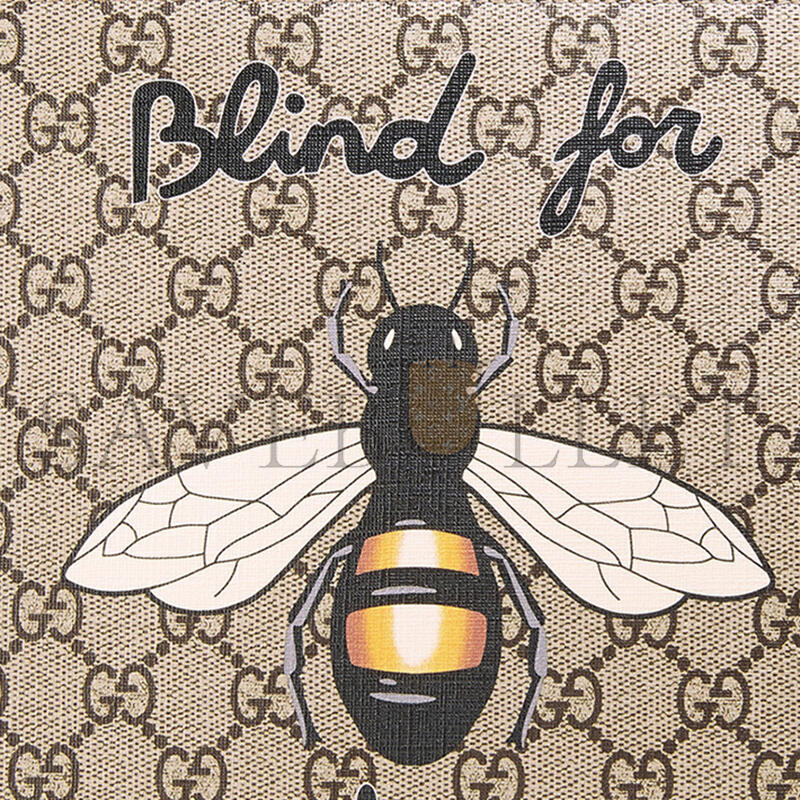 GUCCI BESTIARY GG SUPREME BEE PRINT POUCH 473904 (30.5*21*1.5cm)